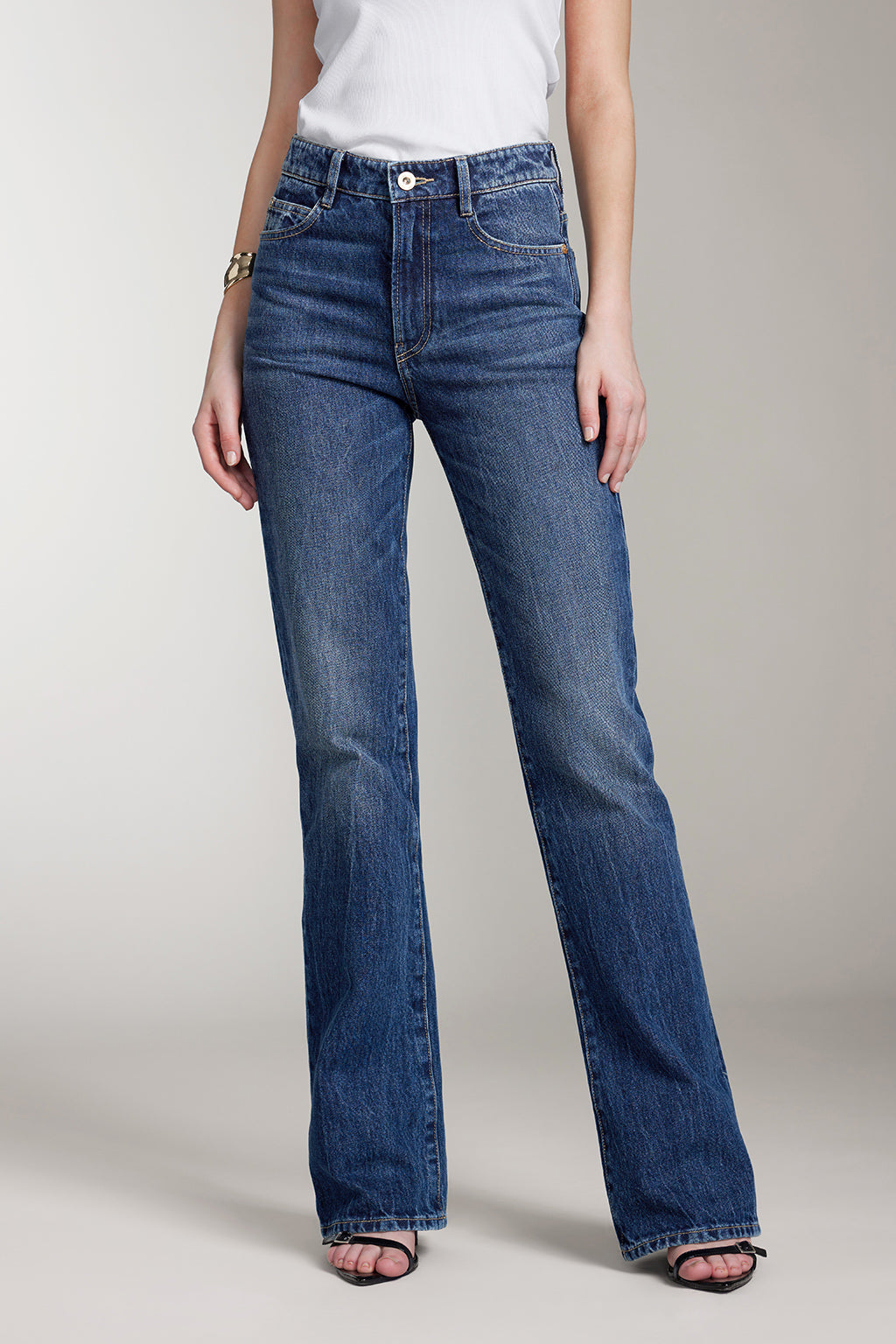 High Waist Slim Fit Flared Jeans