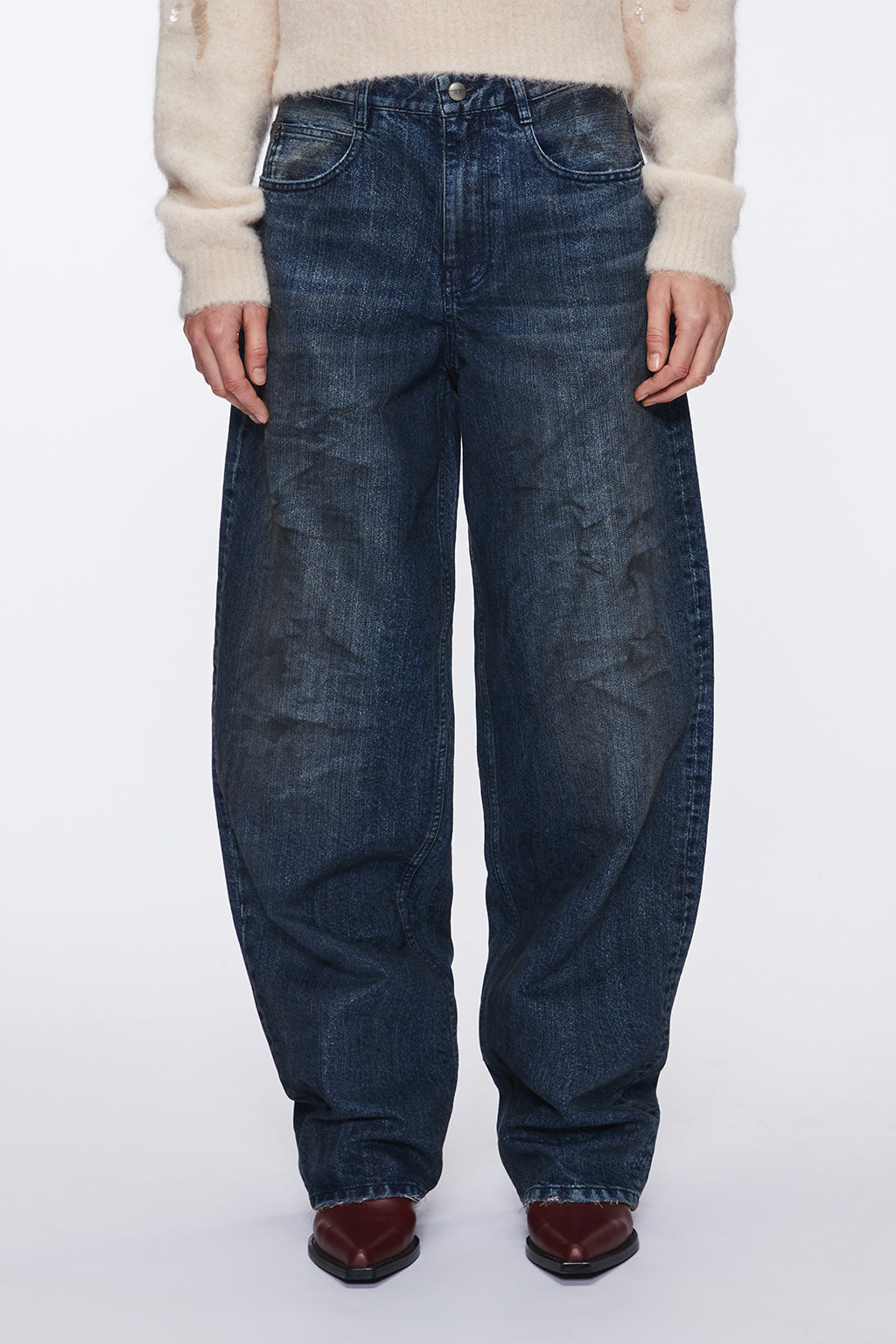 Vintage Style Straight Fit Jeans
