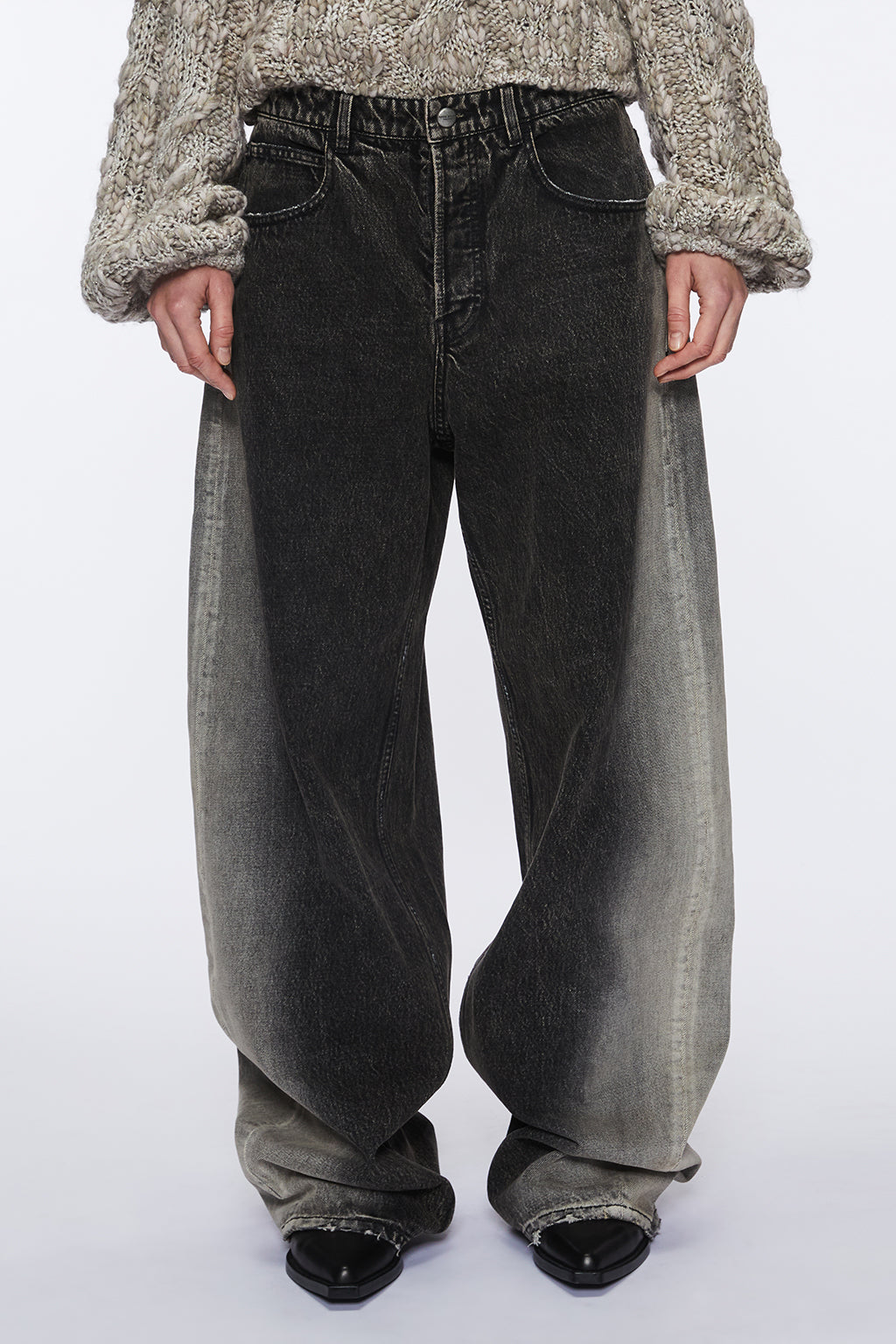 Vintage Wide Leg Jeans In Black Regular price