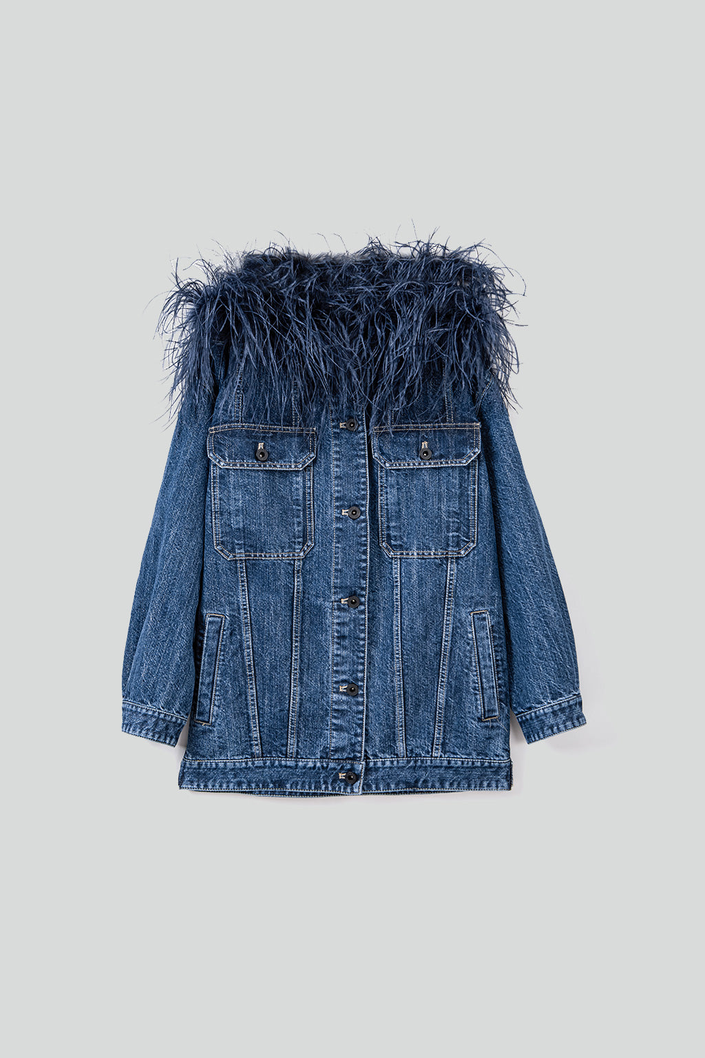 Vintage Cargo Style Denim Jacket