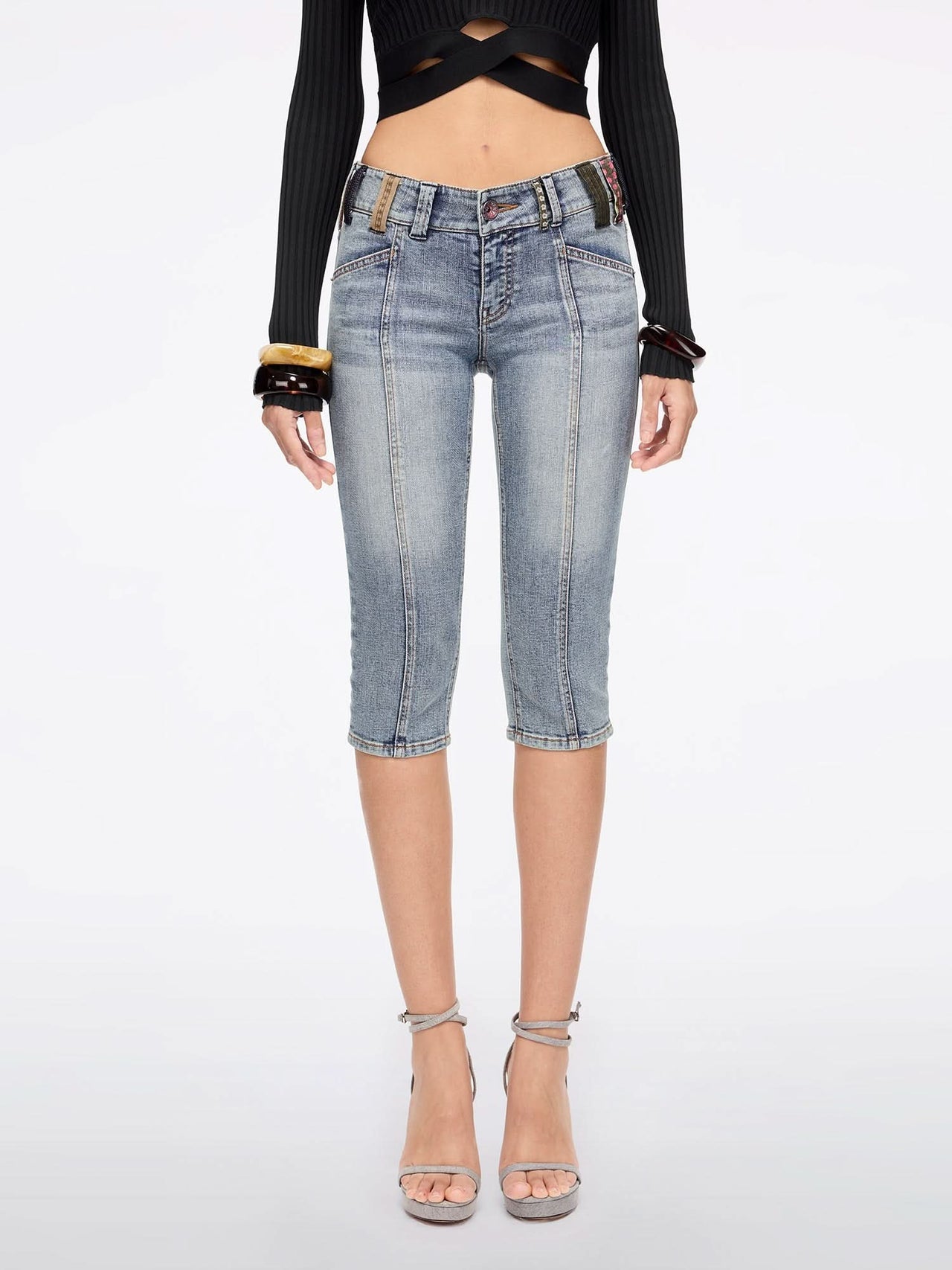 Vintage Denim Capri Pants
