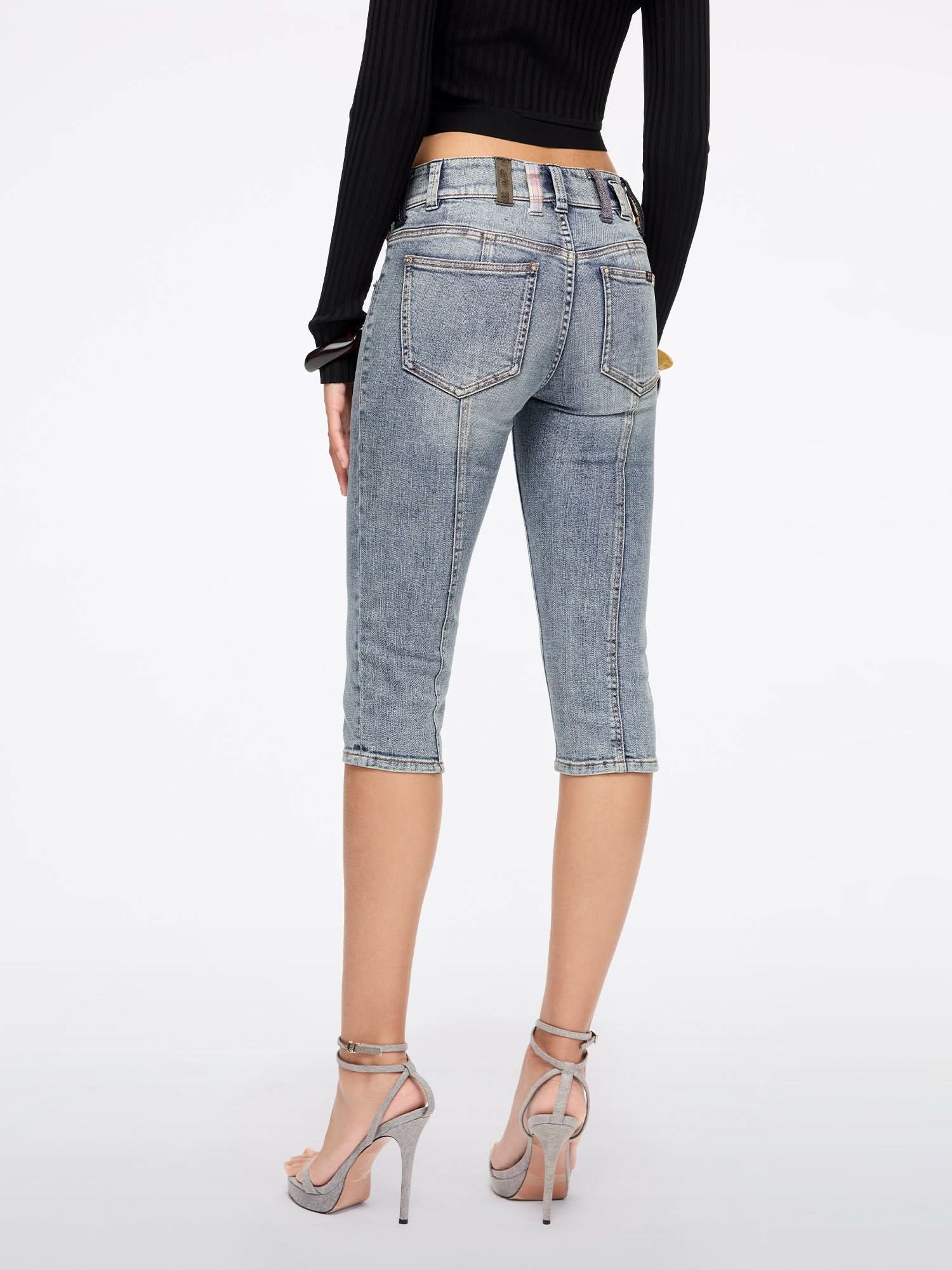 Vintage Denim Capri Pants