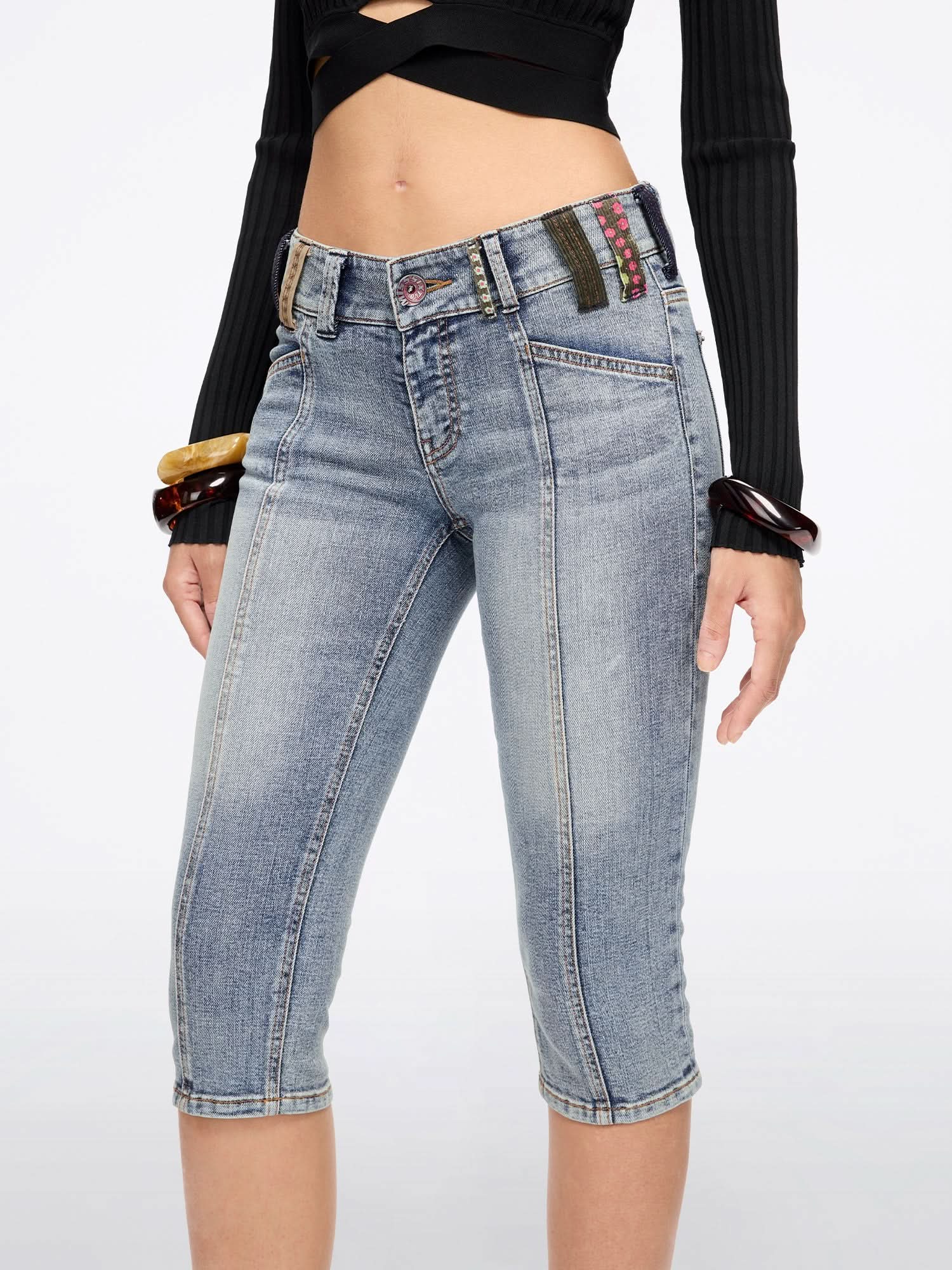 Vintage Denim Capri Pants
